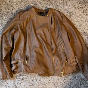 Lane Bryant Cognac “Leather” Jacket